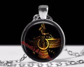 Ahura Mazda pendant, Ormuzd necklace, Faravahar pendant, God of Zoroastrianism, talisman, jewelry, ceremonial magick amulet #310