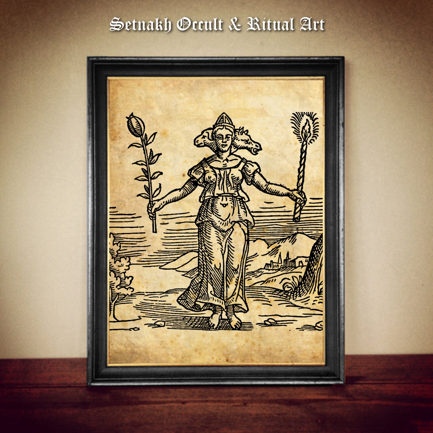 Hecate art print the Goddess of Magic witchcraft night | Etsy