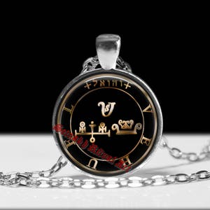 ELEVATION & GRANDEUR talisman, Vehuel Angel seal pendant, amulet against enemies, angelic necklace, #365.49