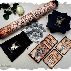 Angel Talisman for Luck, Love, Health, Wealth - Magick Collection for Lightworkers | Invoke Angelic Blessings: 72 Coins & Cards Set