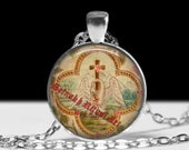 Rosicrucian pelican pendant, rose and cross jewelry, rosicrucian necklace, esoteric jewelry, occult pendant #203
