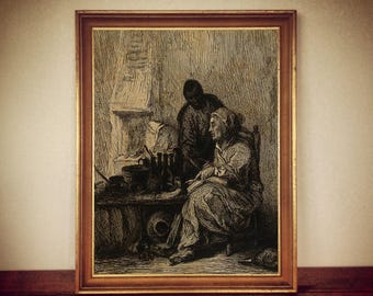 Witchcraft Art Print, Occult Home Decor, Vintage Style #W42