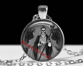 Santa Muerte pendant, Day of the Dead necklace, sugar skull amulet, Mexican skull talisman, Saint Death jewelry #435.1