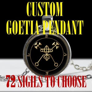 Choose your Goetia demon sigil talisman, King Solomon, Lemegeton, ritual, occult, magick, magic | talisman, pendant, necklace 104