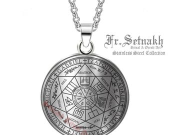 Seven Archangels Seal Magic Necklace, Angels Magick, Michael, Gabriel, Samael, Raphael, Zadkiel,  Haniel, Tzafqiel #467