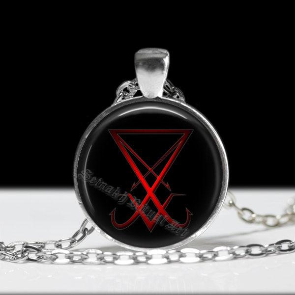 Collier Sceau De Lucifer En Argent Sterling 925 - Longueur 24 Pouces (61cm) - Neuf Étiqueté