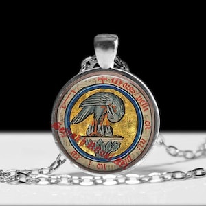 Rosicrucian Pelican Pendant, Esoteric Occult Jewelry #264