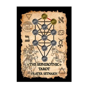 Tarot - Sephirotischer Lebensbaum Kartenspiel mit alchemistischen und astrologischen Symbolen, perfektes Geschenk für Kabbalah-, Qabala- und Wahrsageliebhaber