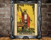 The Magician Tarot print, Manifestation, resourcefulness, power, inspired action, magick, occult poster, mystic art, esoteric home #396.1