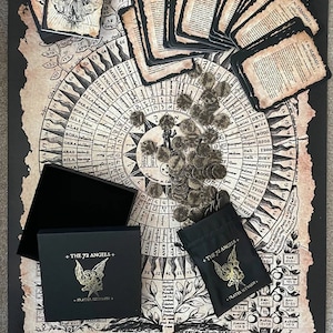 Spiritual Gift for Lightworkers, Tarot Readers, Psychic Readers, 72 Angels Cards, Coins, Talisman for Luck, Love, Protection and Health