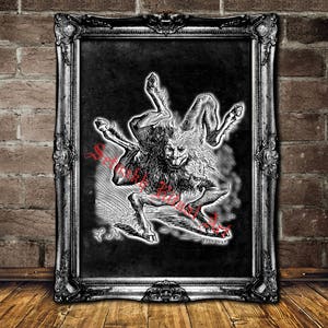 10 Buer demon print, Goetia poster, Lemegeton demon, The Lesser Key, occult pentacle, ritual, summoning demons, canvas #104.10
