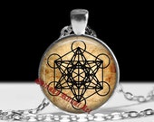 Metatron's cube pendant, sacred geometry jewelry, sacred figure, Fruit of Life talisman, magic amulet #99