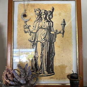 Hecate Print – Greek Goddess, Witchcraft, Gothic Home Decor #W89