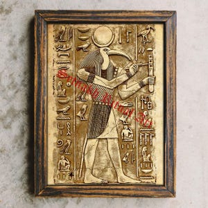 Thot - the gyptian god of writing, magic, wisdom, and the moon, Thoth print, Ancient Egypt Gods poster, esoteric art, antique paper #511.1
