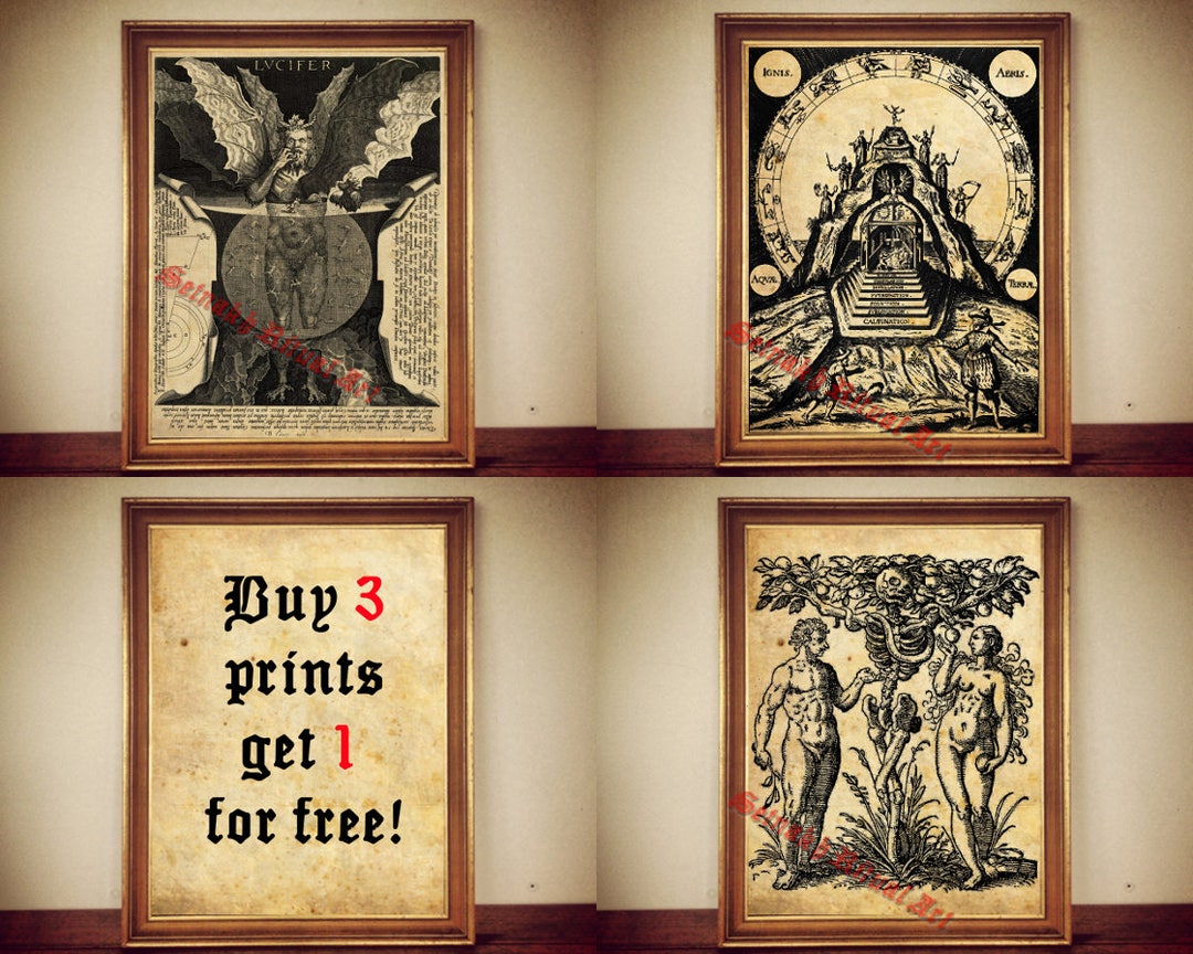 SALE ! Buy 3 Prints Get 1 Free | Occult Print, Witches Illustration ...