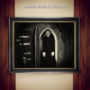 Nosferatu Vintage Horror Movie Print - Silent Film Art on Handmade Paper or Canvas #DM42