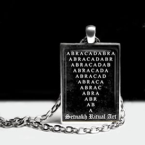 Wealth & health Abracadabra talisman, amulet to get rid of illness, misfortune or demons, esoteric, occult art, magic pendant, sorcery #275