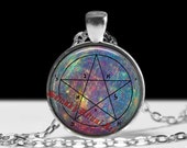 First pentacle of Mercury pendant, talisman conveys personal magnetism upon the owner, alchemy jewelry, King Solomon seals, magick #103