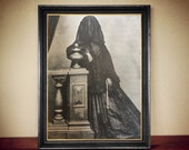 Grief print, victorian style print, Sorrow, Mourning, Despair, memento mori art, gothic, bizarre home decor #VIC9