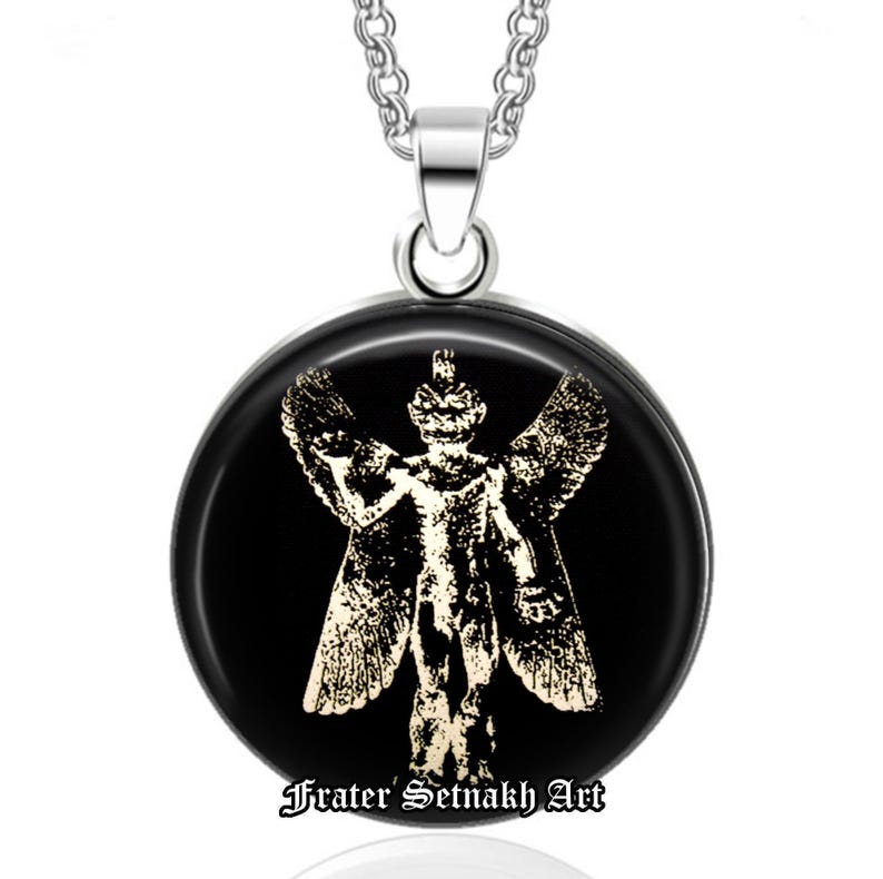 Pazuzu pendant, Demon of wind necklace, the bearer of storms & drought amulet, Exorcist, babilonian demonology, locust, occult necklace #79