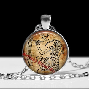 Talismán de Thoth, dios egipcio de la escritura, la magia, la sabiduría y la luna. Collar de Hermes Trimegisto, joyería gnóstica, magia, esoterismo #511.4