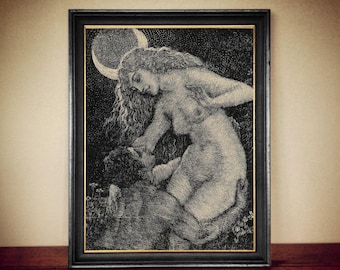 Thief of the Moon Print, Norman Lindsay Art, Esoteric Home Decor #W78