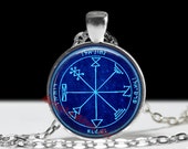 First pentacle of Jupiter pendant, talisman for acquiring money, treasure and for gaining busines, Solomon Seals, ritual amulet, occult #103