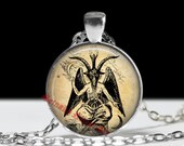 Baphomet pendant, baphomet necklace, occult pendant, occult necklace, satanic goat pendant, magic jewelry, Eliphas Levi #2.1