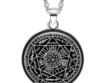Seven Archangels seal talisman, Angel jewelry, Magic pendant, Occult necklace, Michael, Gabriel, Zadkiel, Samael, Raphael, Tzafqiel #467
