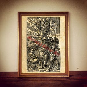 Death print, skeleton poster, memento mori decor, medieval wall art, vanitas, satanic poster, occult, gothic art print #102