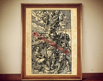 Death print, skeleton poster, memento mori decor, medieval wall art, vanitas, satanic poster, occult, gothic art print #102