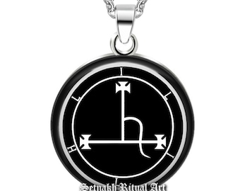 Colgante con el símbolo de Lilith – Collar de bruja de acero inoxidable, amuleto oculto n.° 114