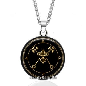 Goetia Demon - BAEL, colgante con sello de BAAL, collar con sigilo de Goetia, joyería Lemegeton, llave menor, pentáculo oculto, amuleto para invocar demonios 104.1