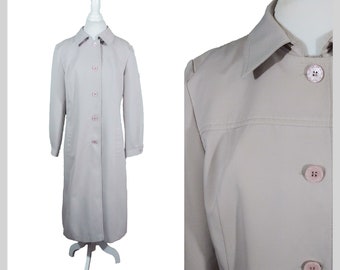 Płaszcz przeciwdeszczowy z lat 80., jasnoszary, Forecaster of Boston / duży / klasyczna kurtka wierzchnia z lat 80.