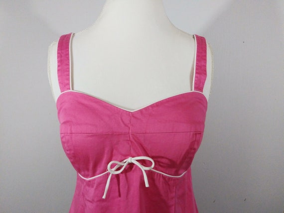 80s Pink Halter Dress Tennis Dress Empire Waist  … - image 3