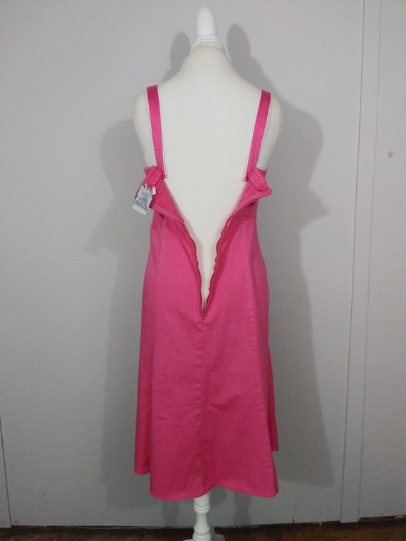 80s Pink Halter Dress Tennis Dress Empire Waist  … - image 7