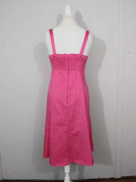 80s Pink Halter Dress Tennis Dress Empire Waist  … - image 6