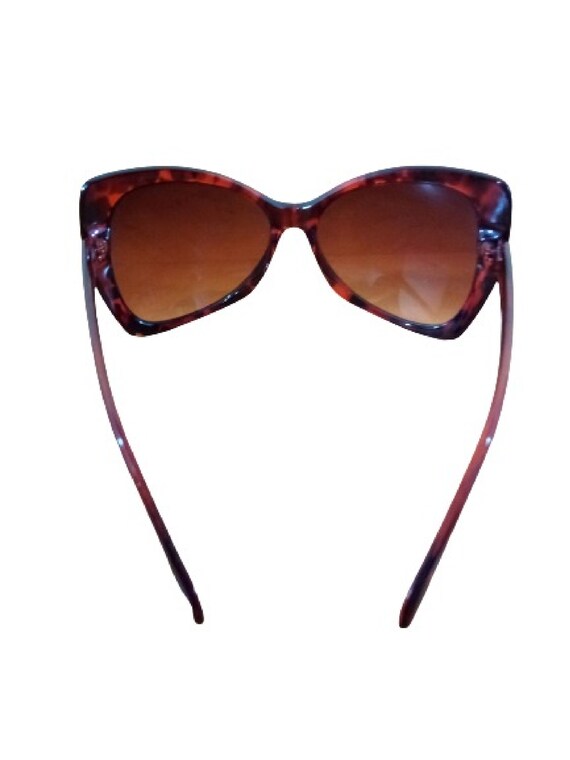 Italian Design Tortiose Shell Glasses Large Square Cat's Eye Frame Oversized Glasses View 5
