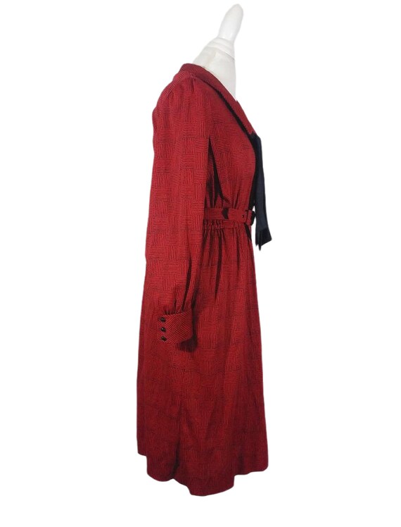 Sears "The Shirtdress" Red & Black Fit N Flare Pu… - image 5