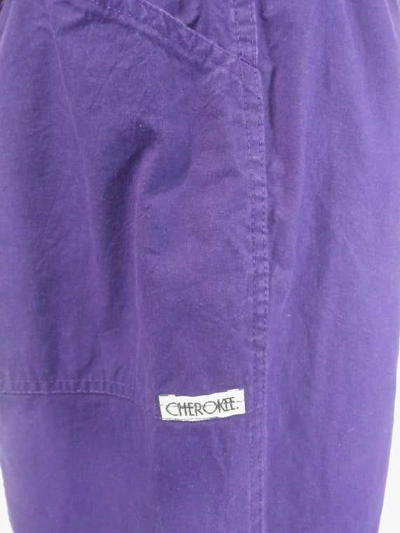 80s 90s Purple Cherokee Pants Zipper Fly Trousers… - image 8
