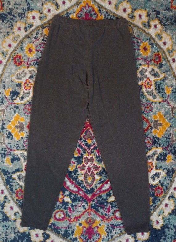 90s SportHill Leggings Medium Gray Spandex Blend … - image 7