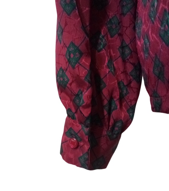 90s Pendleton Skirt Set 2 PC Burgundy Patterned O… - image 8