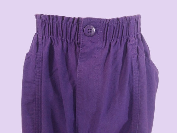 80s 90s Purple Cherokee Pants Zipper Fly Trousers… - image 4