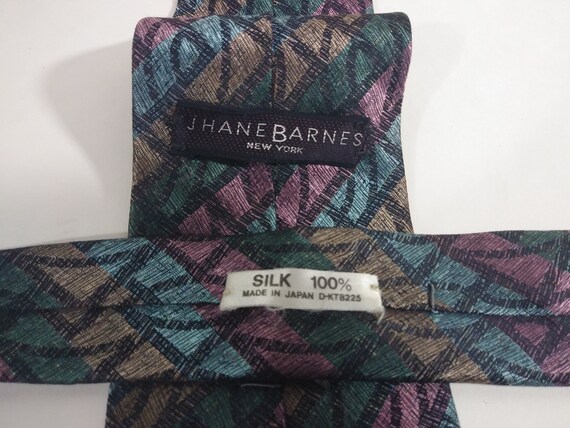 Vintage Jhane Barnes Silk Neck Tie Striped Jewel Tones Etsy