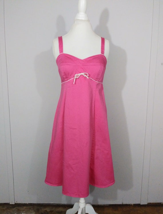 80s Pink Halter Dress Tennis Dress Empire Waist  … - image 2