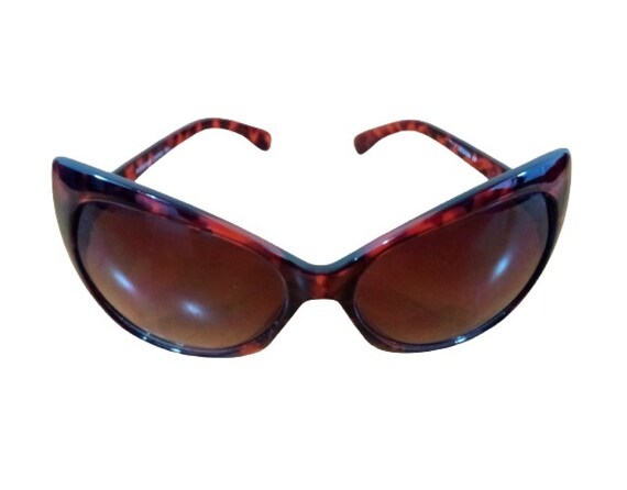 Italian Design Tortiose Shell Glasses Large Square Cat's Eye Frame Oversized Glasses View 4
