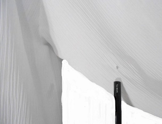 90s White Dress Blouse Semi Sheer 100% Polyester … - image 9