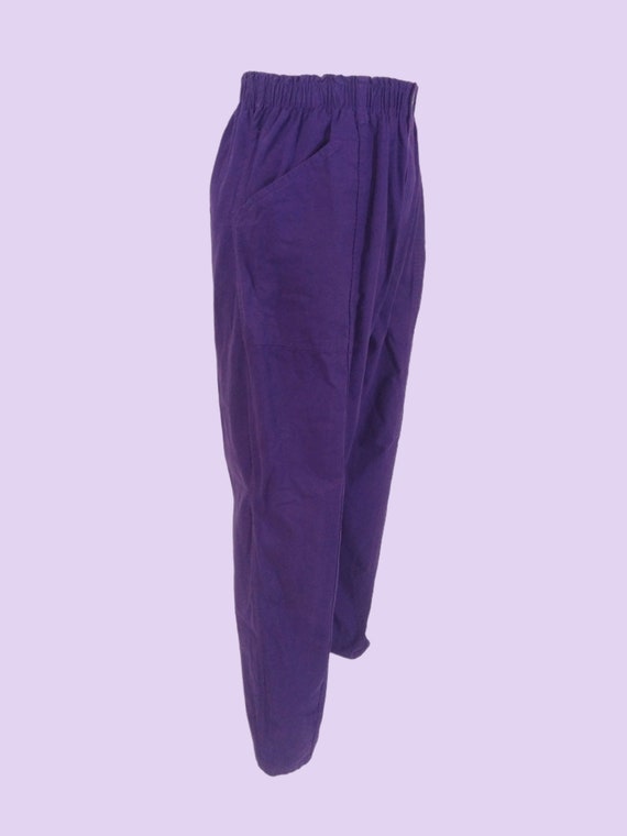 80s 90s Purple Cherokee Pants Zipper Fly Trousers… - image 6