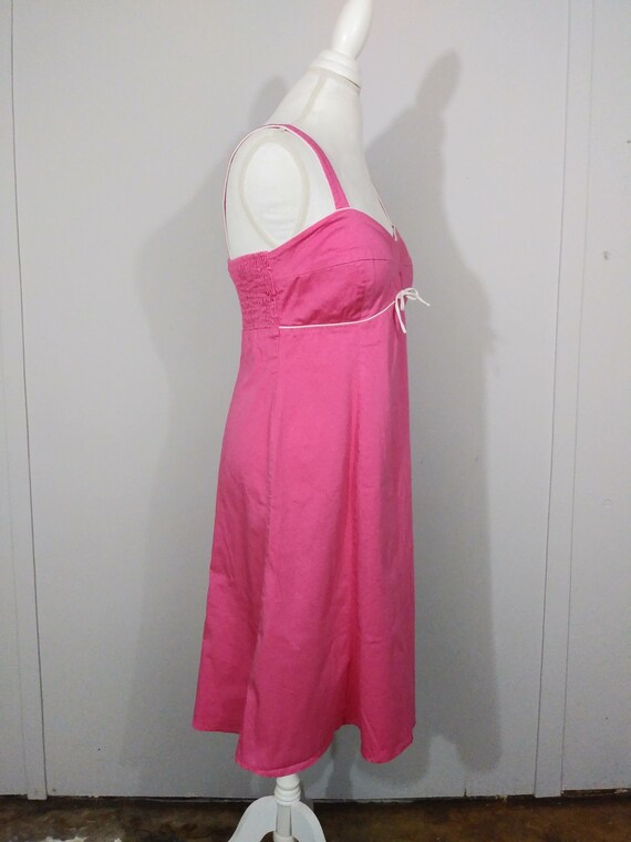 80s Pink Halter Dress Tennis Dress Empire Waist  … - image 4