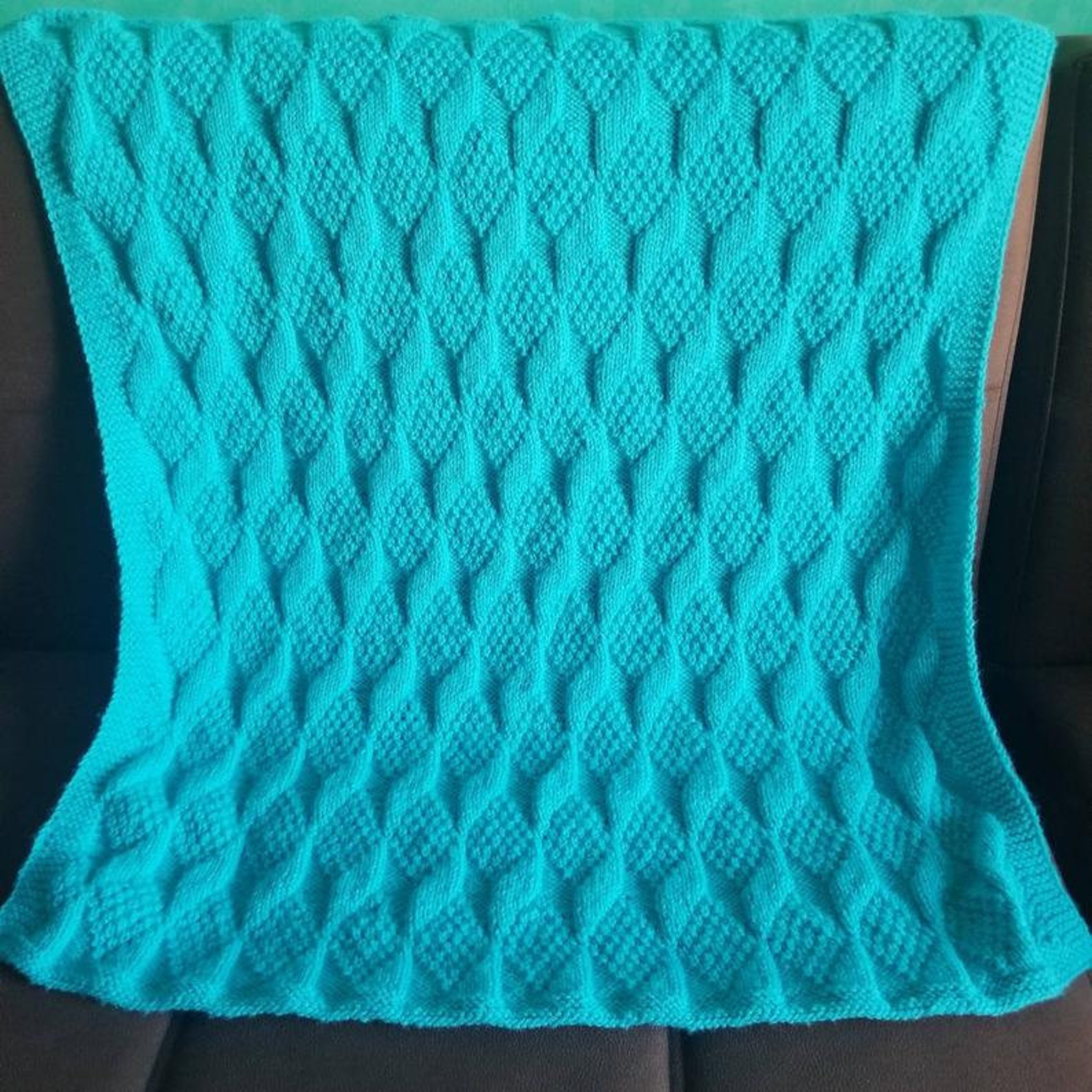 Knitted Baby Blanket Hand Knit Baby Blanket Handmade Crib Etsy